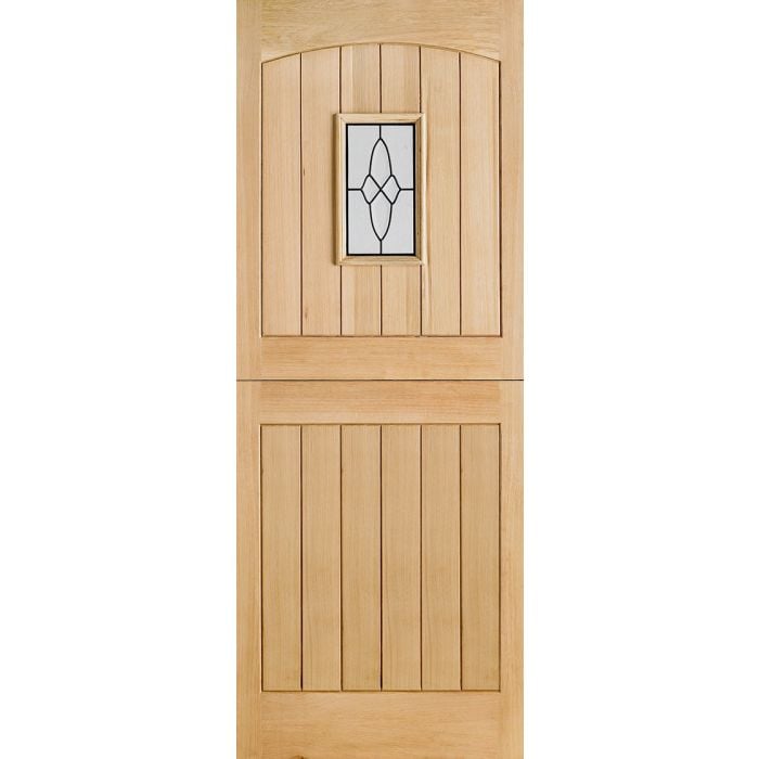 Cottage Oak External Door - Stable 1L Lead DG 1981 x 762mm OCOTTSTA30