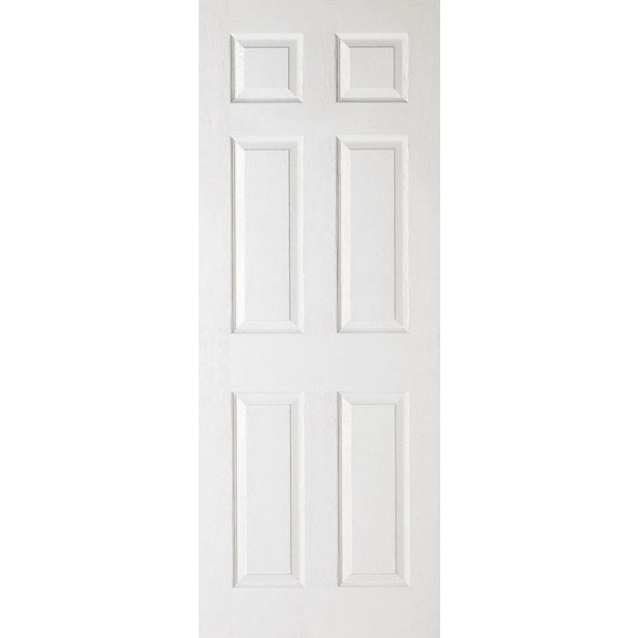 LPD Textured 6P Moulded Internal Door - Primed -1982 x 764mm White