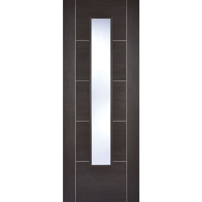 LPD Vancouver 1L Glazed Internal Door 1981 x 838mm Pre-Finished Dark Grey Laminate