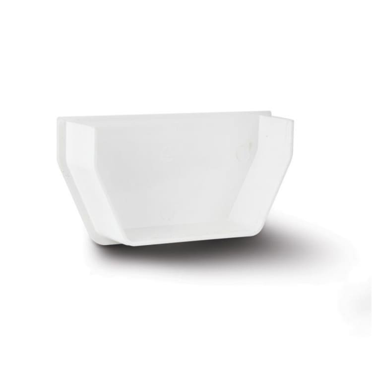 114mm Square Internal Stop End White – Secure Gutter Termination