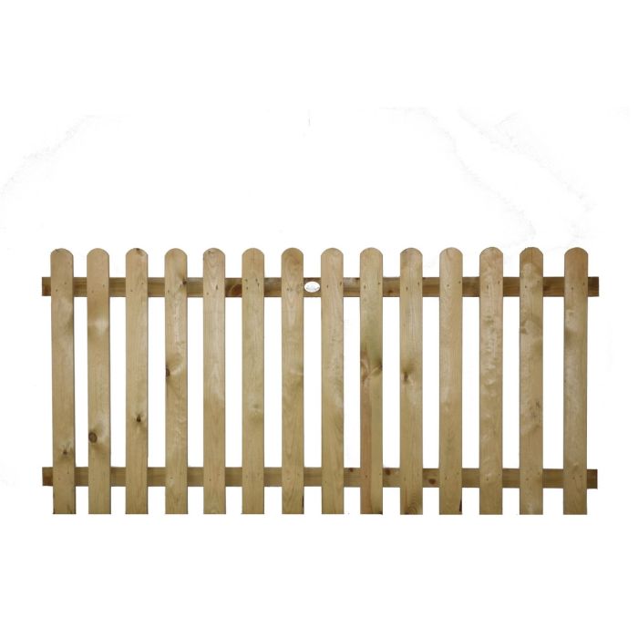 Tafs Pressure Treated Round Top Wicket Panel 6ft x 3ft (1828 x 900mm)