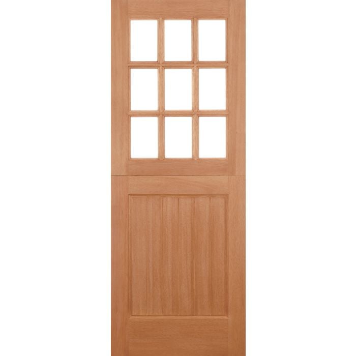 LPD Stable 9L Unglazed Straight Top M&T External Door 1981 x 838mm Unfinished Hardwood