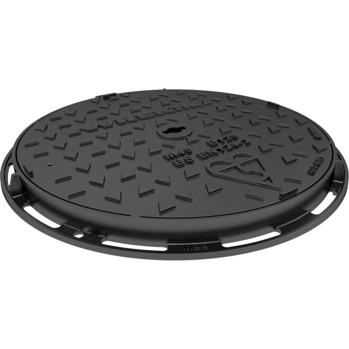 Wrekin B125 Solid Top Ductile Iron Cover & Frame - 450dia x 30mm