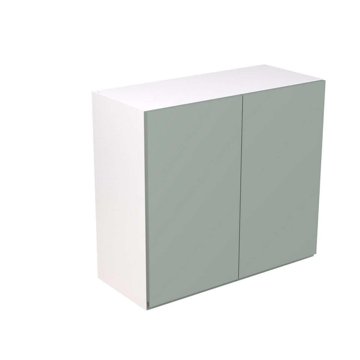 KitchenKit Flatpack J-Pull Wall Cabinet 800mm - Ultra Matt Sage Green