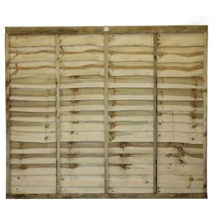 Tafs Pressure Treated Waney Lap Fence Panel 6ft x 5ft (1828 x 1524mm)