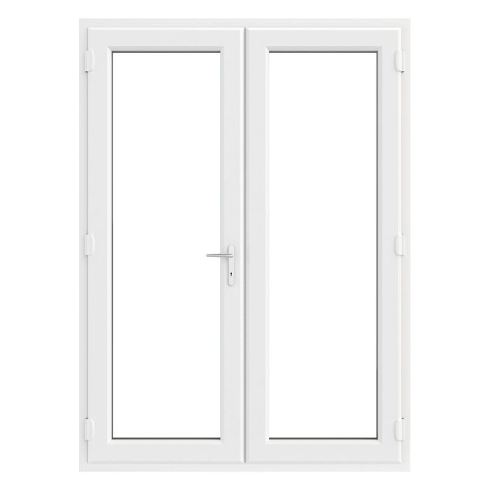 Crystal Triple Glazed French Doors 1590 x 2055mm - White
