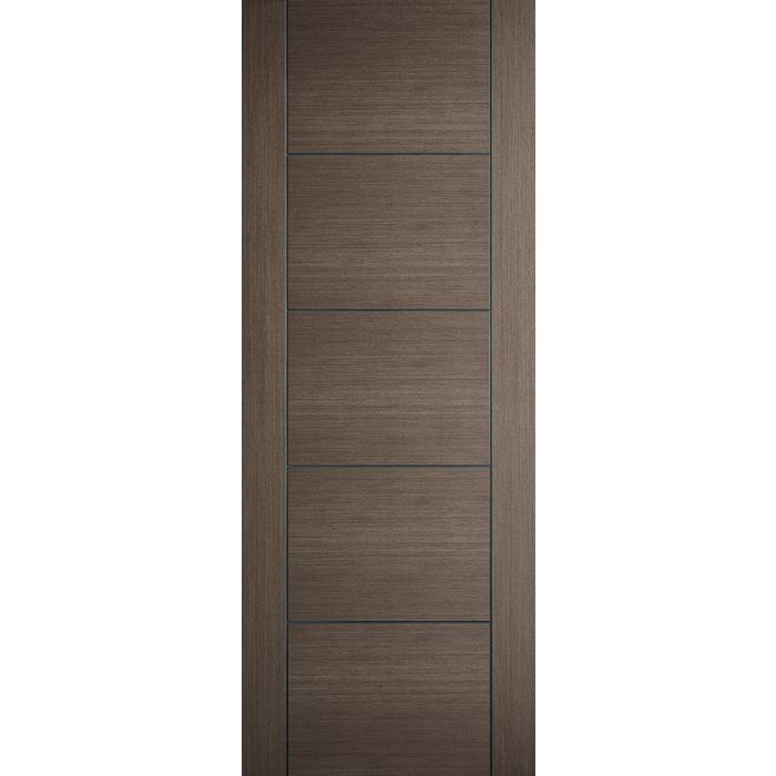 Vancouver Solid Core Internal Door - Prefinished - 1981 x 838mm Chocolate Grey CHGVAN33
