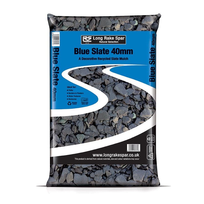 Long Rake Spar 40mm Blue Slate - Prepacked Bag