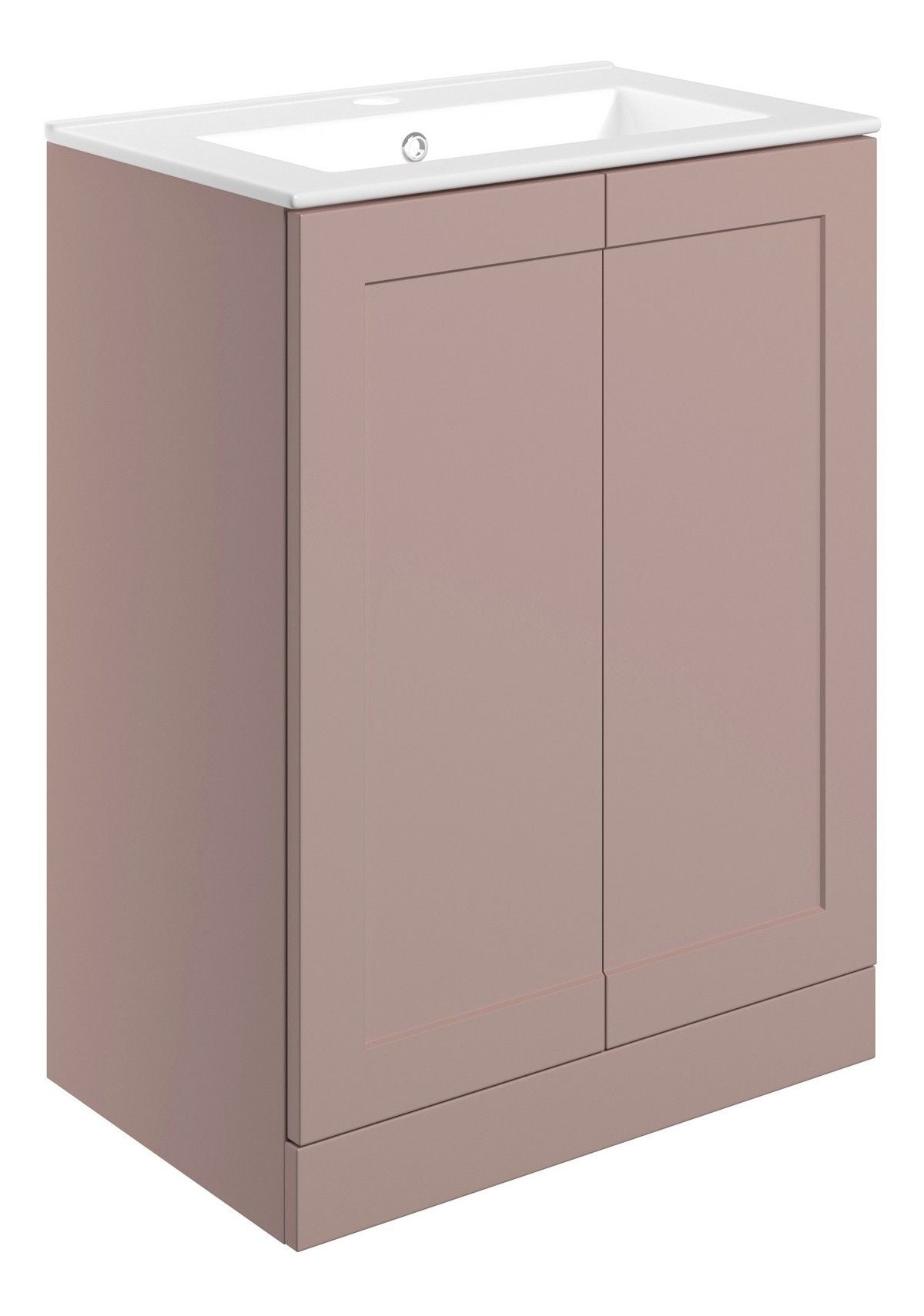 Park Lane Floor Standing 2 Door Basin Unit & Basin 615mm - Matt Peony