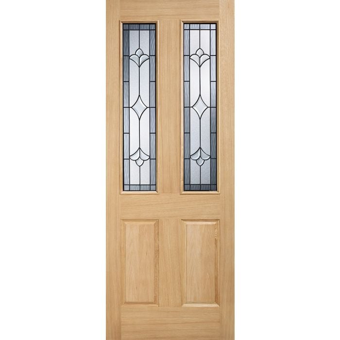 Salisbury Oak External Door - Part L 2P/2L RM1S Part Obscure DG 2032 x 813mm OWDSAL32