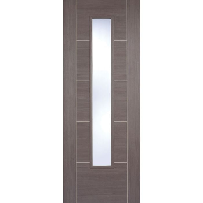 LPD Vancouver 1L Glazed Internal Door 1981 x 686mm Pre-Finished Medium Grey Laminate