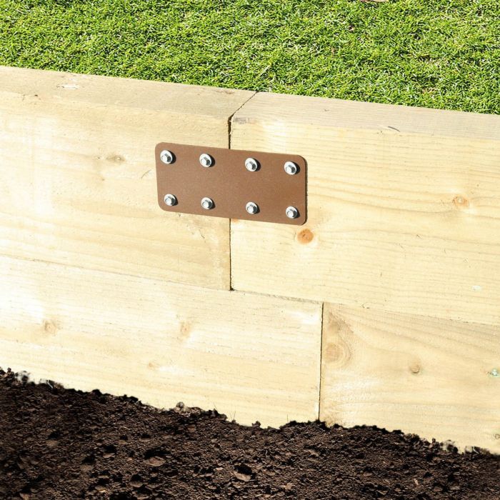 Short Internal Sleeper Support Plate (Straight/Flat) 170mm No.4718 - Brown