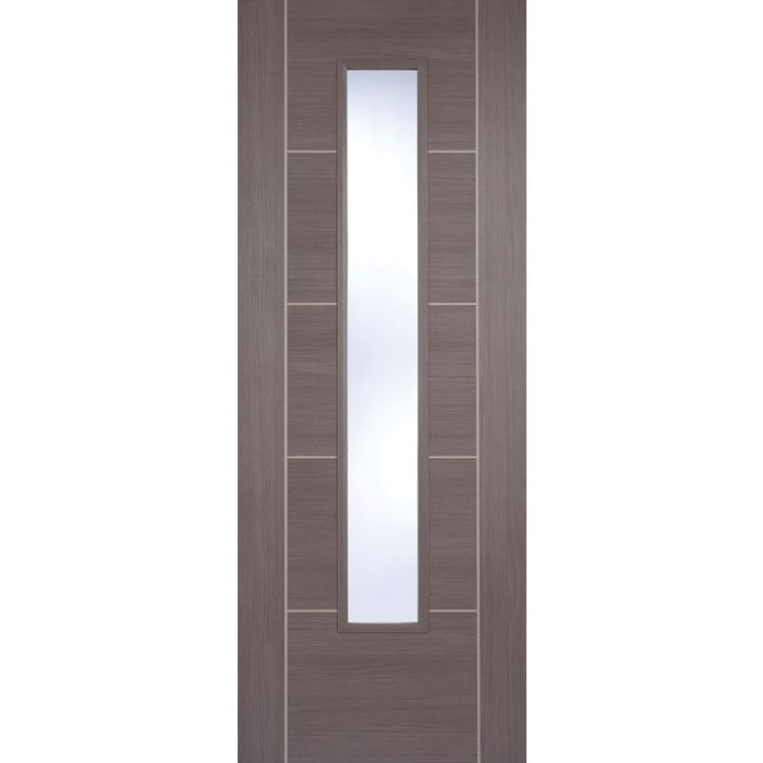LPD Vancouver 1L Glazed Internal Door 1981 x 838mm Pre-Finished Medium Grey Laminate