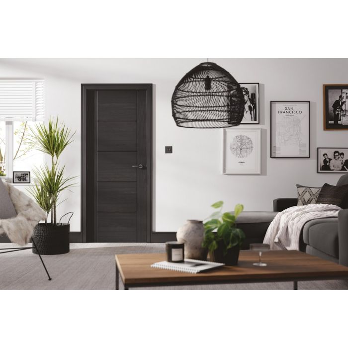 LPD Vancouver 5P Internal Door 1981 x 762mm Pre-Finished Charcoal Black