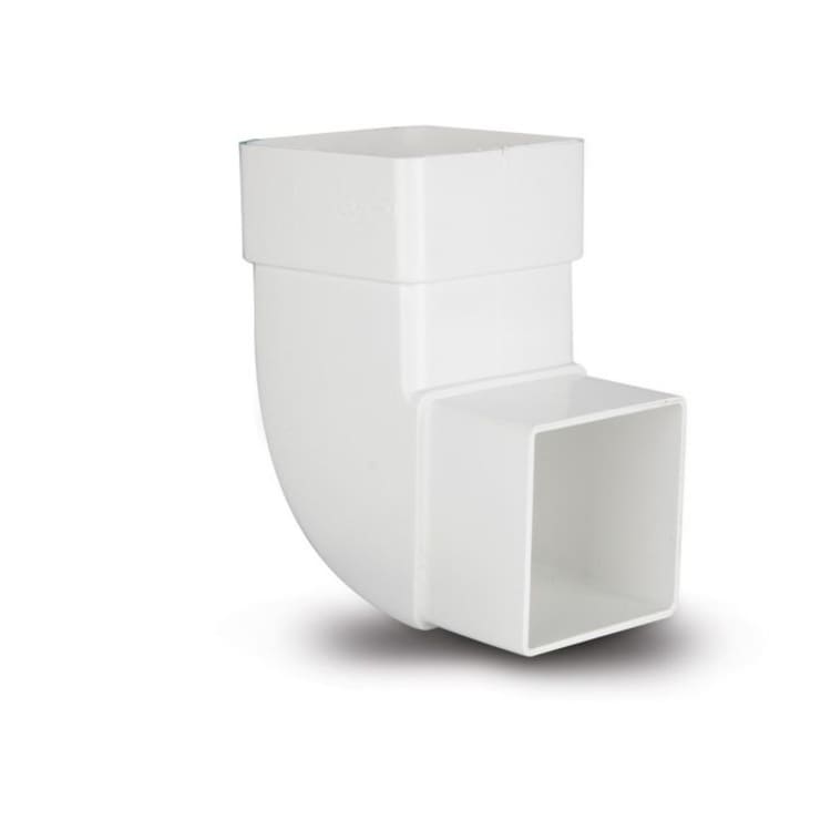 65mm Square Downpipe Offset Bend 92.5 Degree White – Efficient Water Diversion