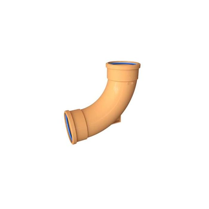 Polypipe 110mm Long Radius Rest Bend Double Socket 87.5deg - Terracotta - UG483