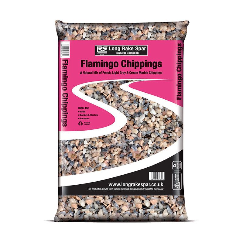 Long Rake Spar 14-20mm Chippings Flamingo - Prepacked Bag