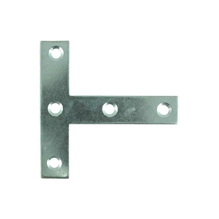 TIMco Tee Plate 76mm x 76mm x 16mm - BZP - Pack of 2