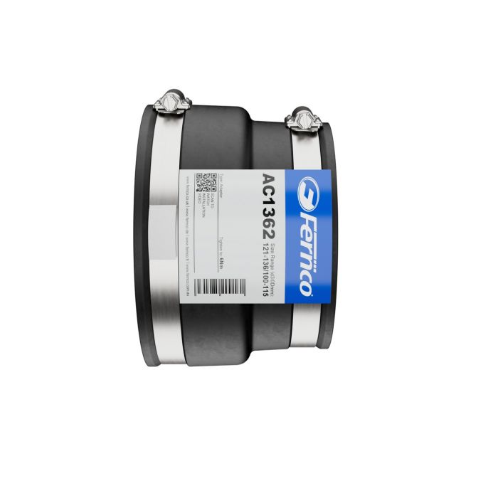 Fernco Adaptor Coupling 121-136mm/100-115mm