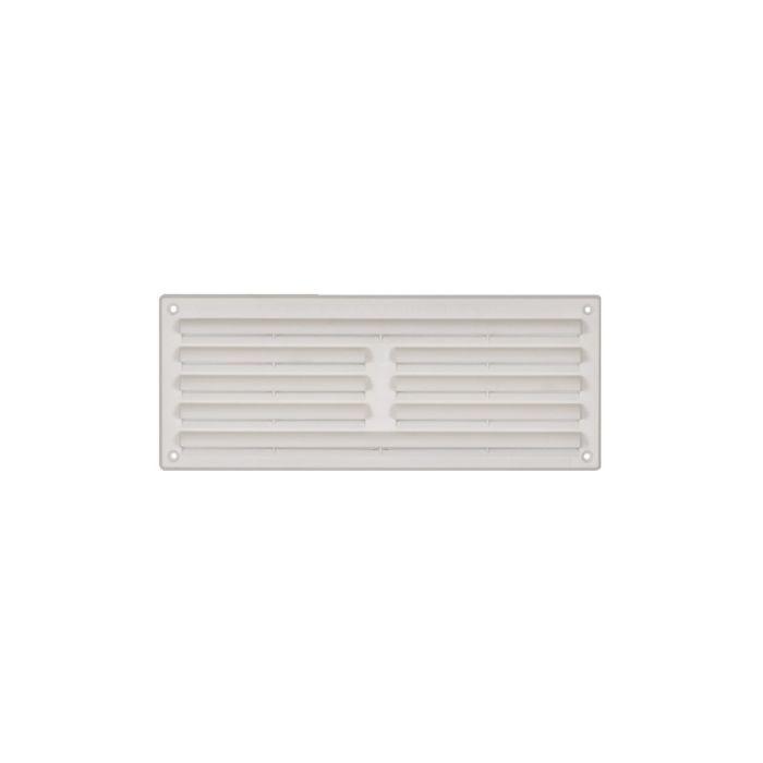Timloc Internal Louvre Grille Vent with Flyscreen 9x3 White Plastic