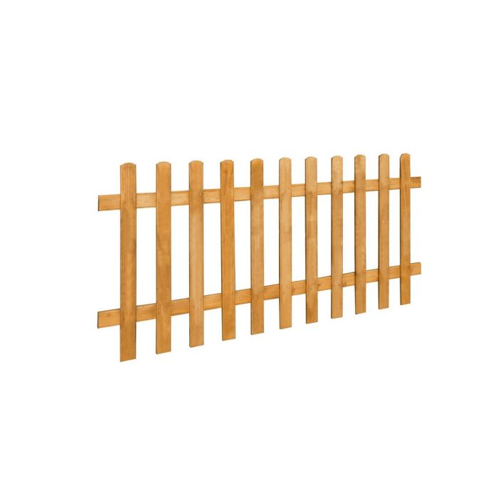 Forest Pale Picket Fence Panel 6ft x 3ft (1.83m x 0.9m) Treated Golden Brown (Pack of 5)