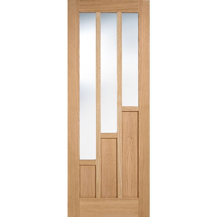 LPD Coventry 3P 3L Glazed Internal Door 1981 x 762mm Pre-Finished Oak