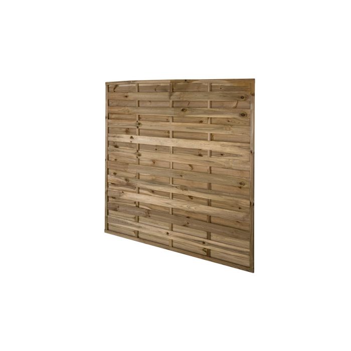 Forest Pressure Treated Decorative Flat Top Fence Panel 1.8m x 1.8m - Pack of 4