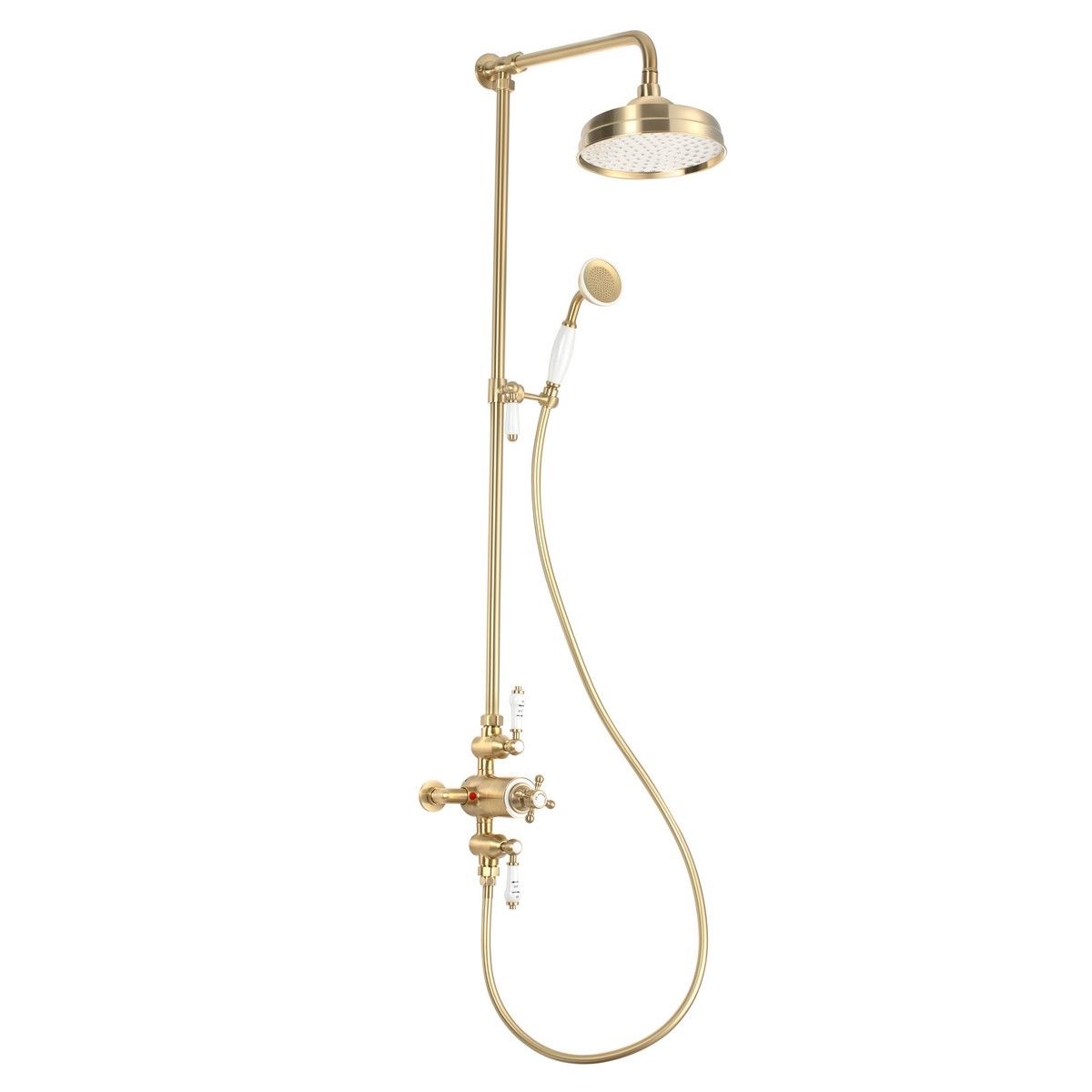 Ashmore Thermostatic Shower Kit - Brushed Brass