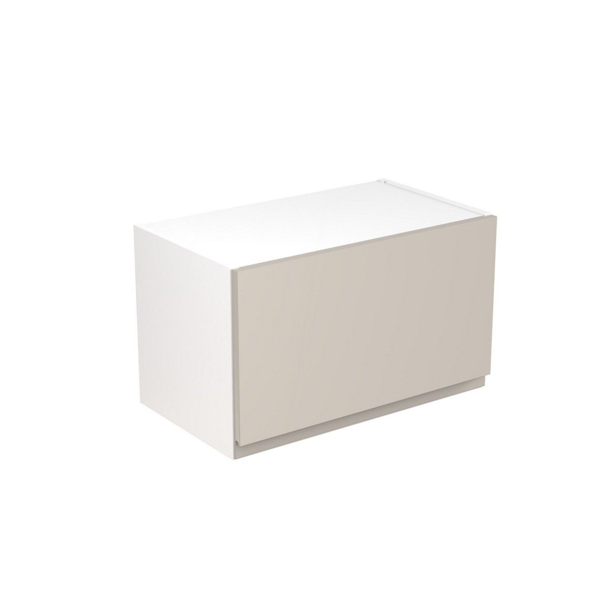 KitchenKit Flatpack J-Pull Bridging Wall Cabinet 600mm - Super Gloss Light Grey