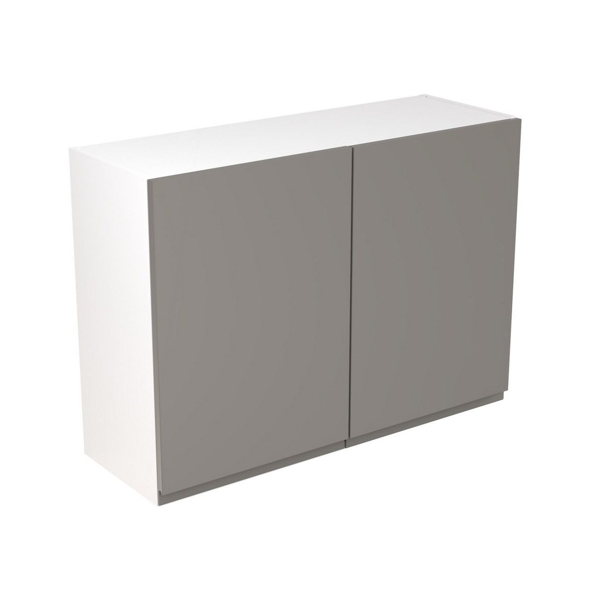 KitchenKit Flatpack J-Pull Wall Cabinet 1000mm - Super Gloss Dust Grey
