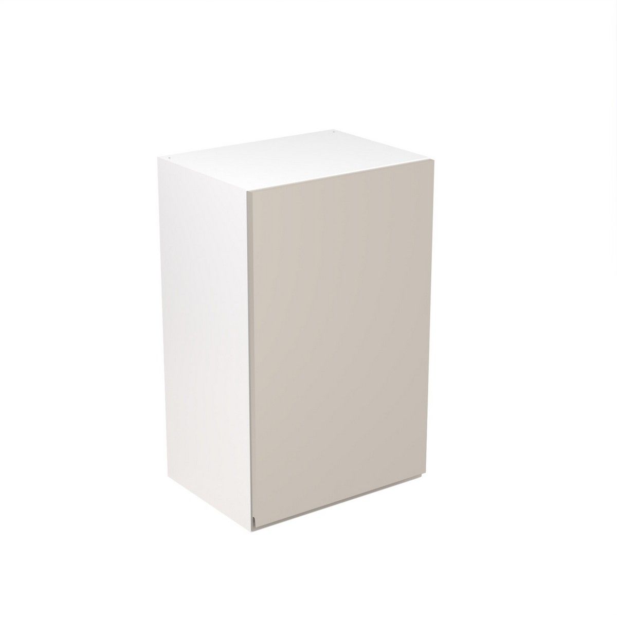 KitchenKit Flatpack J-Pull Wall Cabinet 450mm - Super Gloss Light Grey