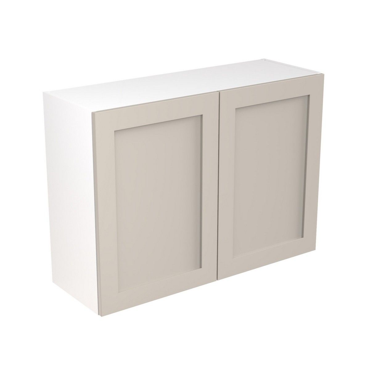 KitchenKit Flatpack Shaker Wall Cabinet 1000mm - Ultra Matt Light Grey