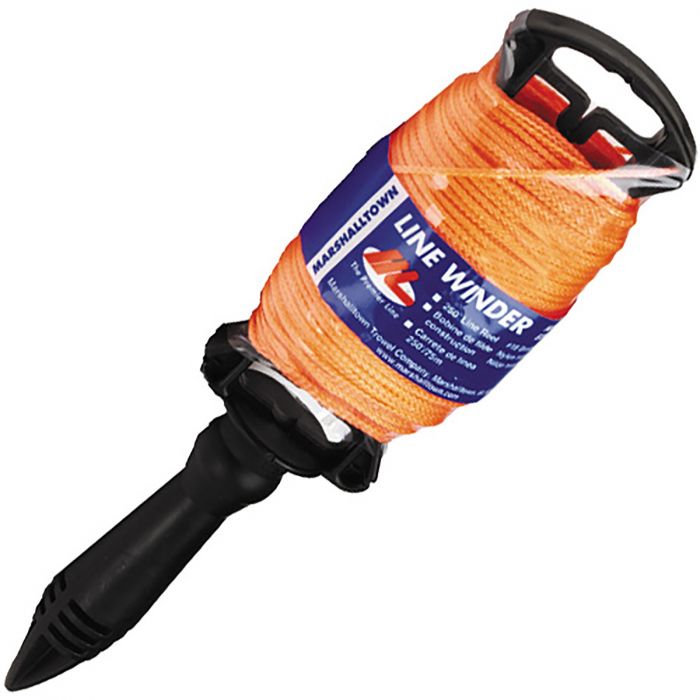 Marshalltown Braided Nylon Mason's Line on Plastic Winder 250ft - Orange
