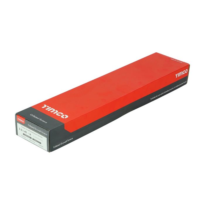 TIMco Collated Drywall Screw Coarse 3.5 x 45mm Black Phos - Box of 1000