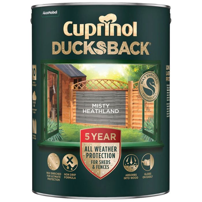 Cuprinol 5 Year Ducksback 5ltr Misty Heathland