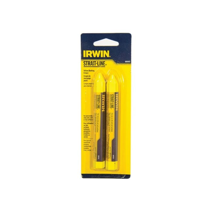 Irwin Strait-Line Crayons - Yellow (Pack of 2)
