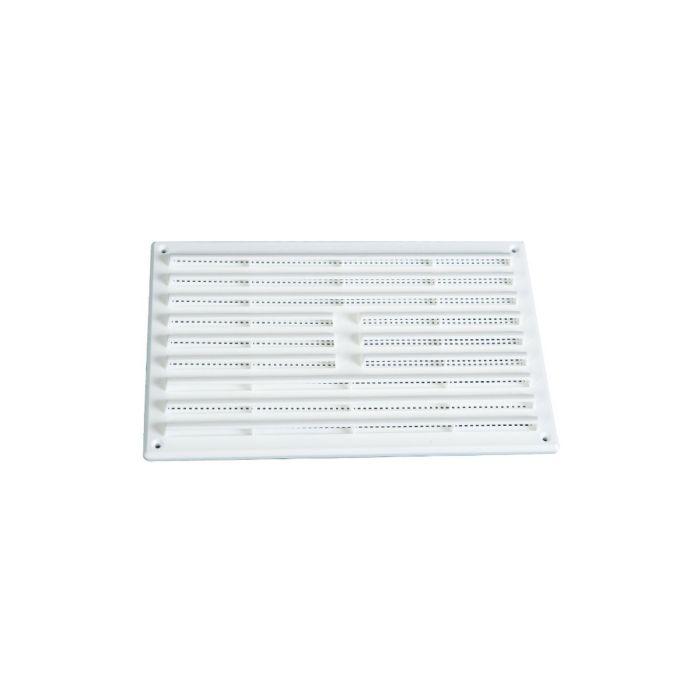 Timloc Internal Louvre Grille Vent with Flyscreen 9x6 White Plastic