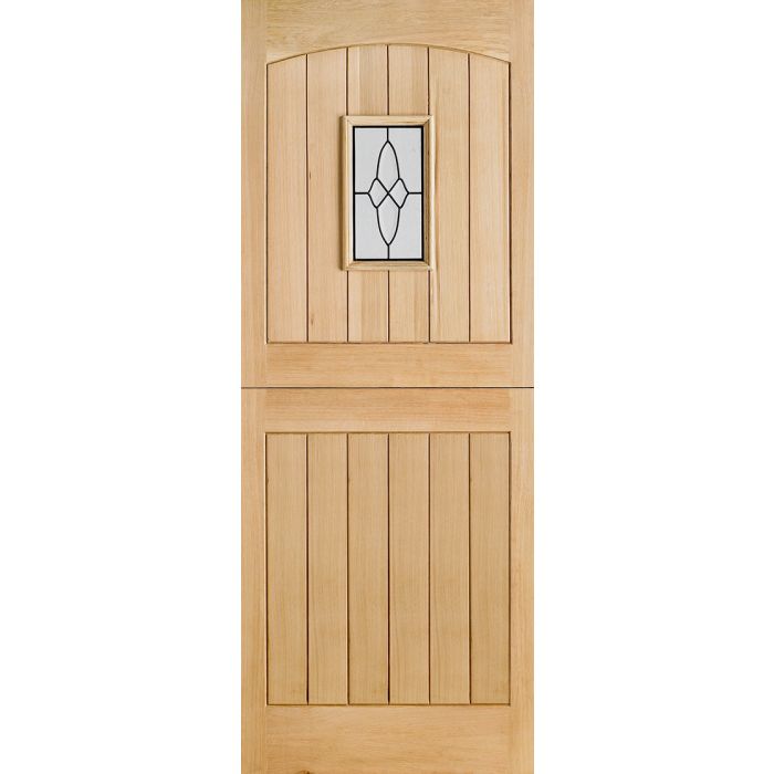 Cottage Oak External Door - Stable 1L Lead DG 1981 x 838mm OCOTTSTA33