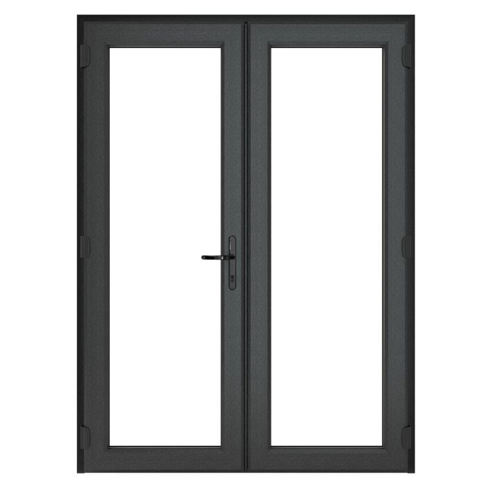 Crystal uPVC French Door (Left Hand Master) incl. 150mm Cill 1490 x 2090mm Clear - Grey External/White Internal