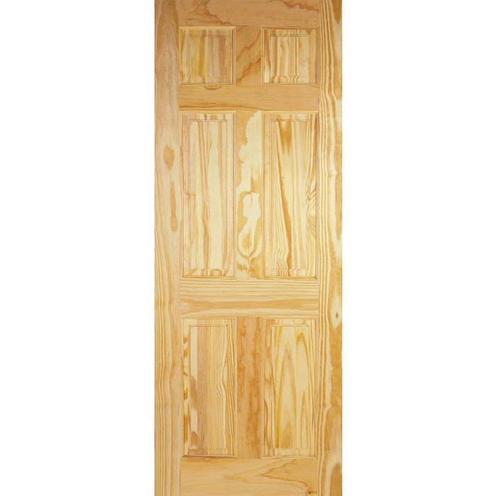 LPD 6P Internal Door 2032 x 813mm Unfinished Pine