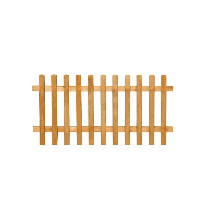 Forest Pale Picket Fence Panel 6ft x 3ft (1.83m x 0.9m) Treated Golden Brown (Pack of 5)