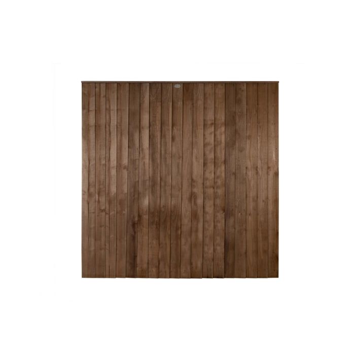 Forest Pressure Treated Closeboard Fence Panel 6ft x 6ft (1.83m x 1.83m) Brown - Pack of 4
