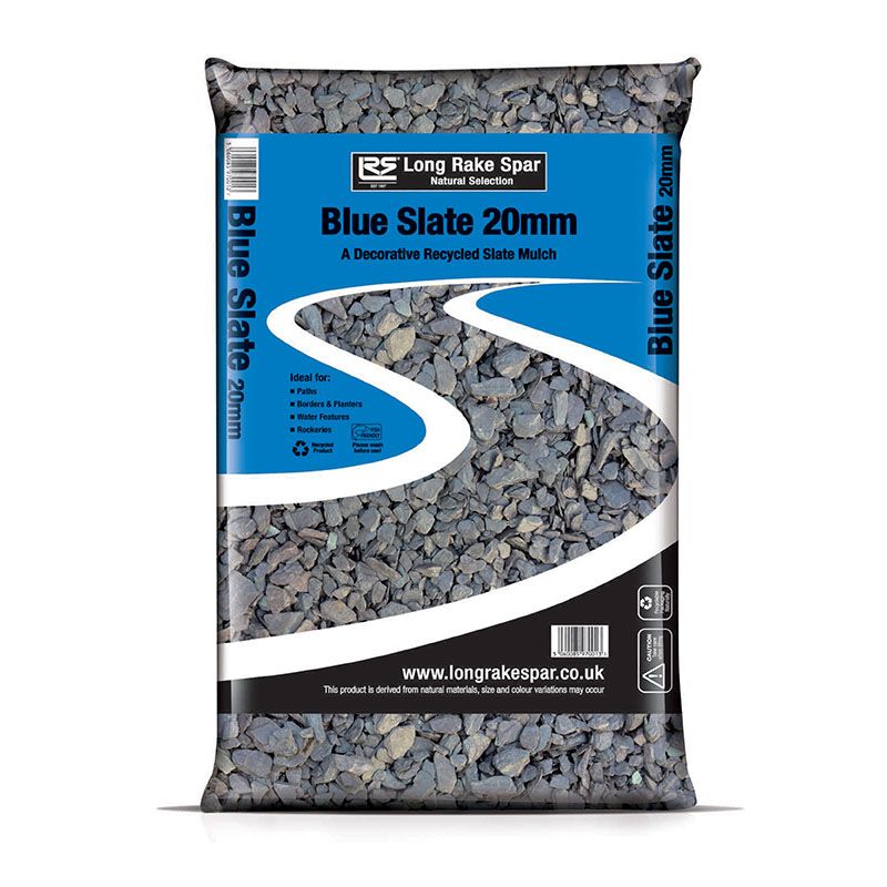 Long Rake Spar 20mm Blue Slate - Prepacked Bag