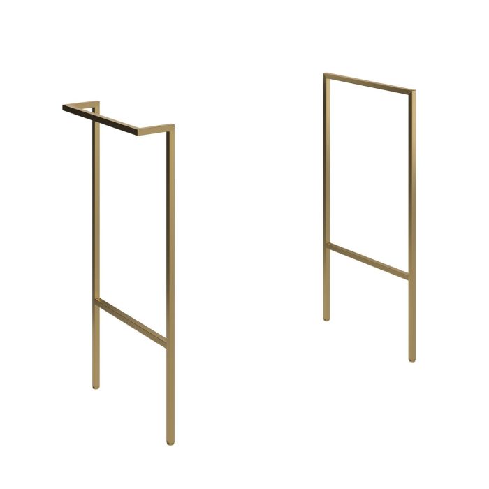 Fontmell Optional Frame with Integrated Towel Rail - Brushed Brass