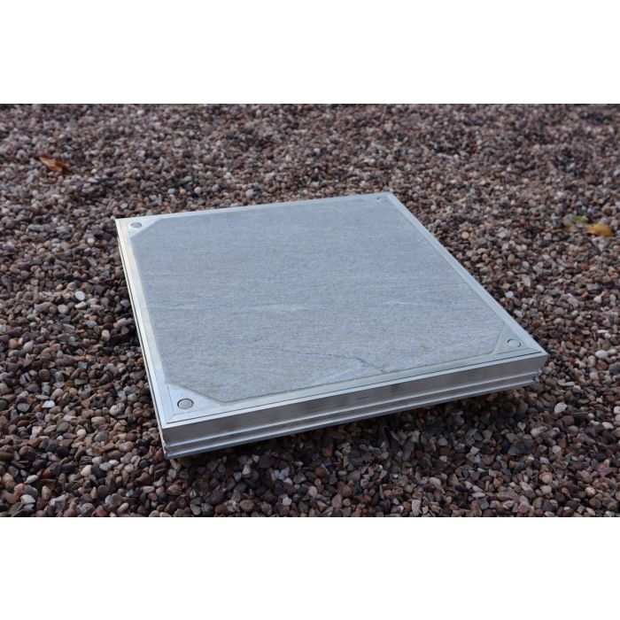 Aluminium Recessed Sealed Manhole Cover (Round to Square) 450mm
