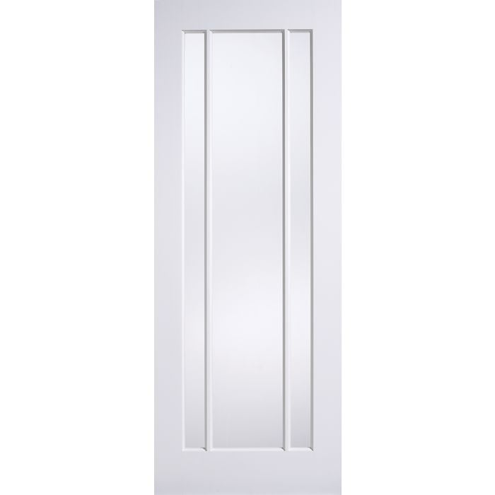 Lincoln Solid Core Internal Door - Primed - 3L Clear Glazed 1981 x 686mm White WFLINCOLNG27