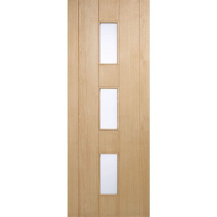 Copenhagen Oak External Door - 3L Frosted 1981 x 762mm COPOAK30