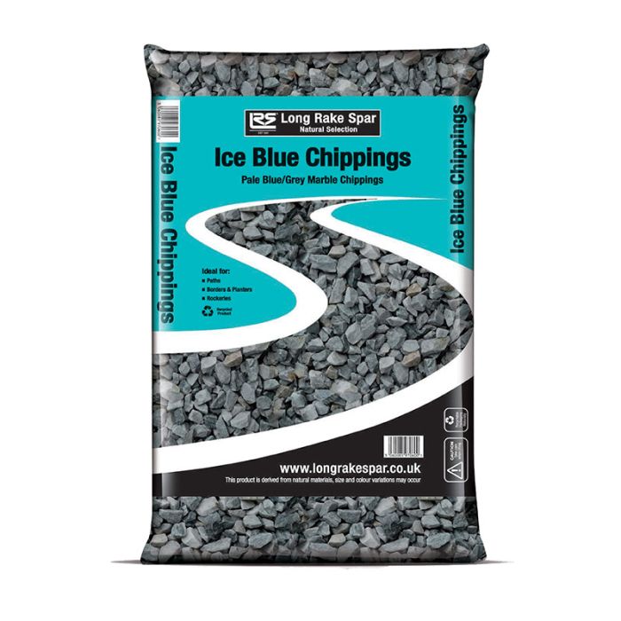 Long Rake Spar 14-20mm Chippings Ice Blue - Prepacked Bag