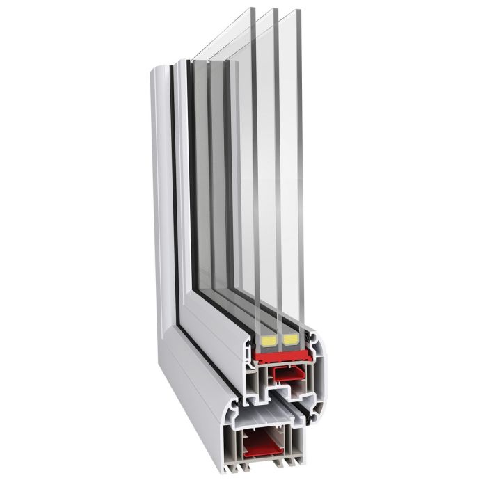 Crystal Triple Glazed French Doors 1290 x 2090mm - White