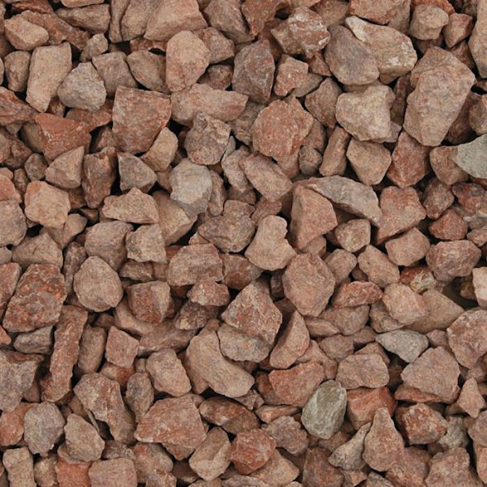 Long Rake Spar 20mm Chippings Red Granite - Bulk Bag